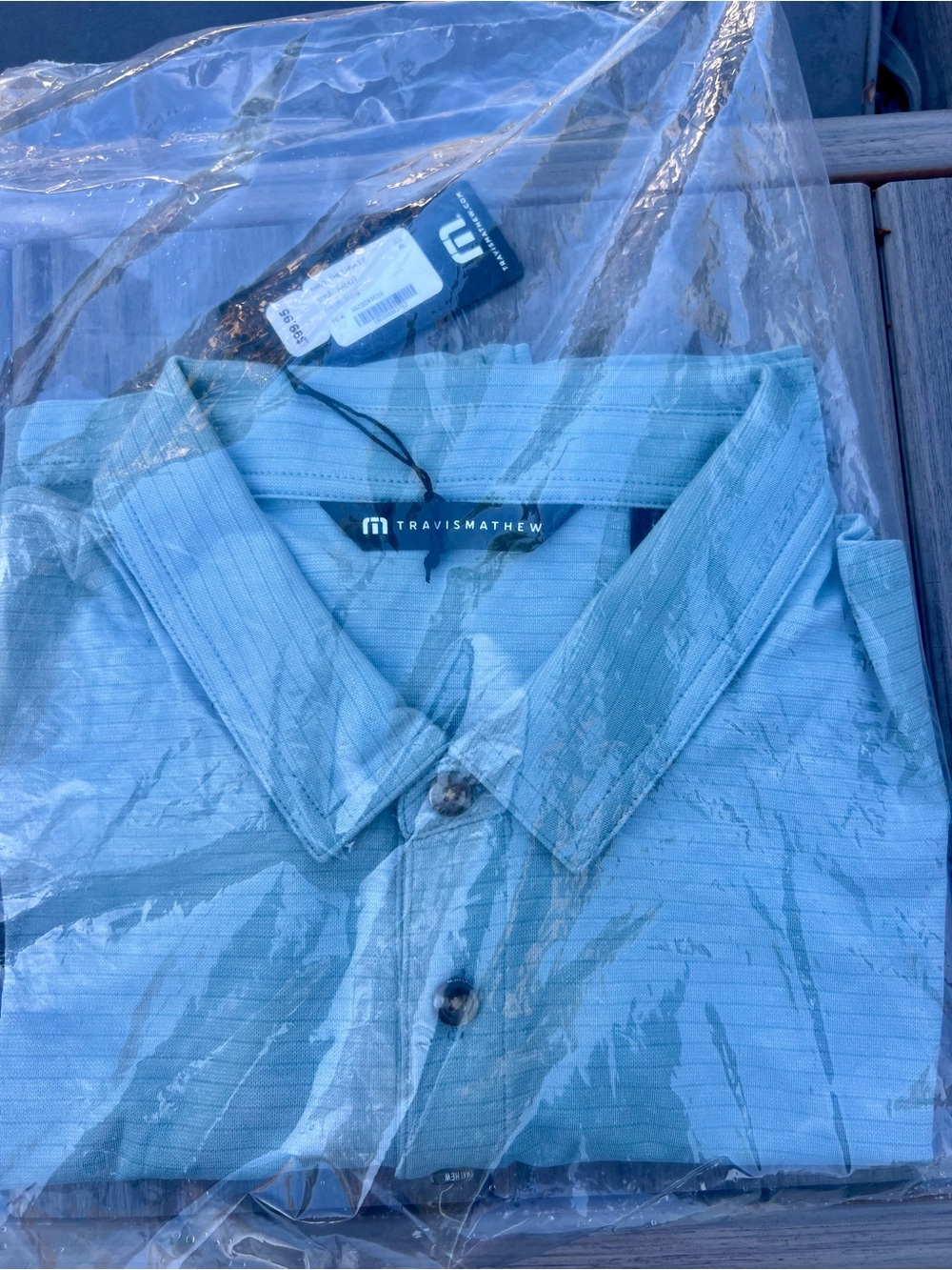 Travis Mathew Light blue- green Short-Sleeve Zinnia 2.0 polo